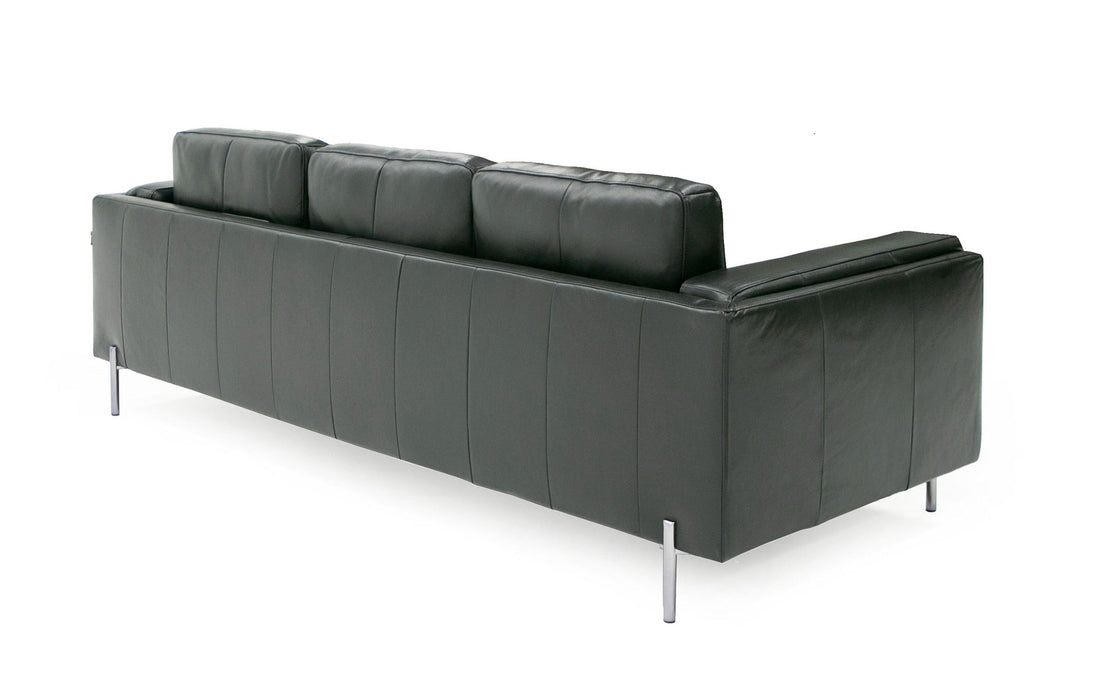 VIG Furniture - Divani Casa Schmidt - Modern Black Leather Sofa - VGKK-KF.7020-SOFA-BLK