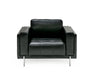 VIG Furniture - Divani Casa Schmidt - Modern Black Leather Chair - VGKK-KF.7020-CHR-BLK - GreatFurnitureDeal