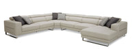 VIG Furniture - Divani Casa Hawkey Leather RAF Chaise Sectional Sofa in  Light Grey - VGKK-KF1066-LG - GreatFurnitureDeal