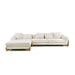 VIG Furniture - Modrest Fleury Contemporary Cream Fabric and Walnut LAF Sectional Sofa - VGCS-21073-S-CW-LAF - GreatFurnitureDeal