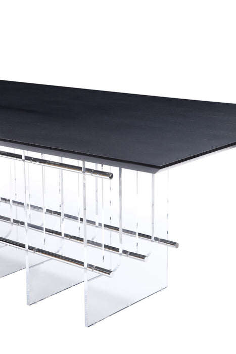 VIG Furniture - Modrest Inverness Contemporary Black Oak Acrylic Dining Table - VGVCT2259-DT - GreatFurnitureDeal