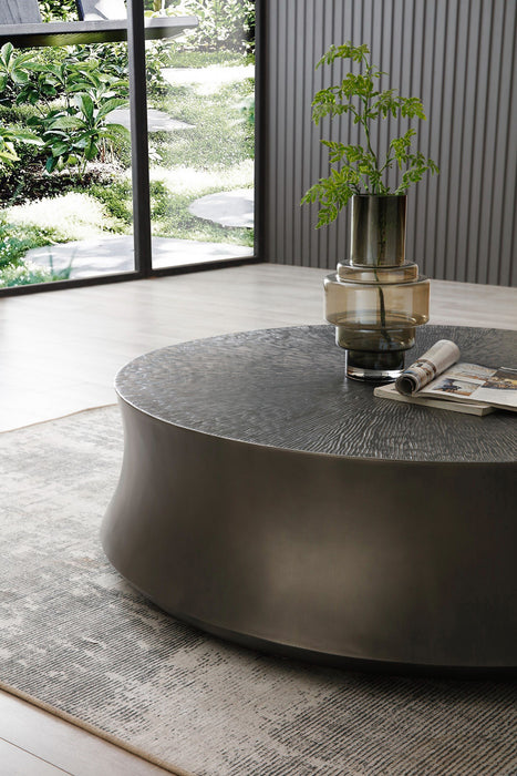 VIG Furniture - Modrest Airdrie - Modern Antique Grey Small Round Coffee Table - VGVC-CT2169-2