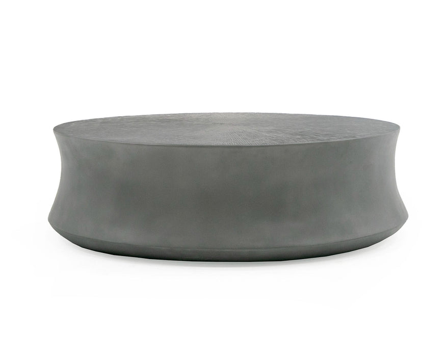 VIG Furniture - Modrest Airdrie - Modern Antique Grey Small Round Coffee Table - VGVC-CT2169-2 - GreatFurnitureDeal