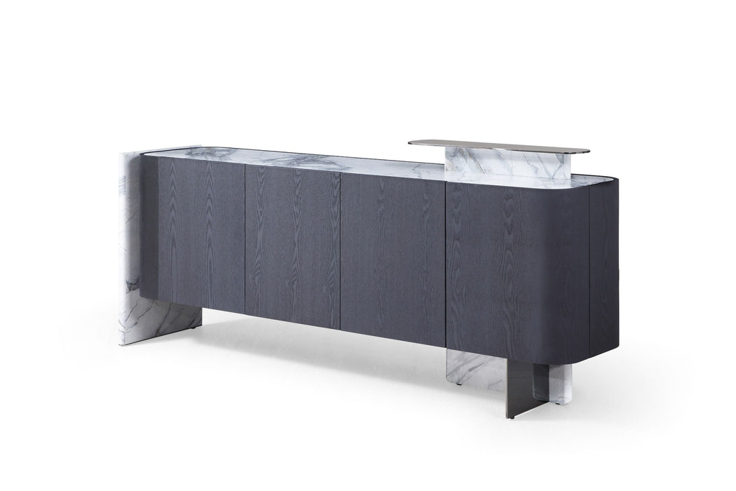 VIG Furniture - Modrest Broxburn Modern Black Oak Faux Marble Buffet - VGVCG2269-OAK