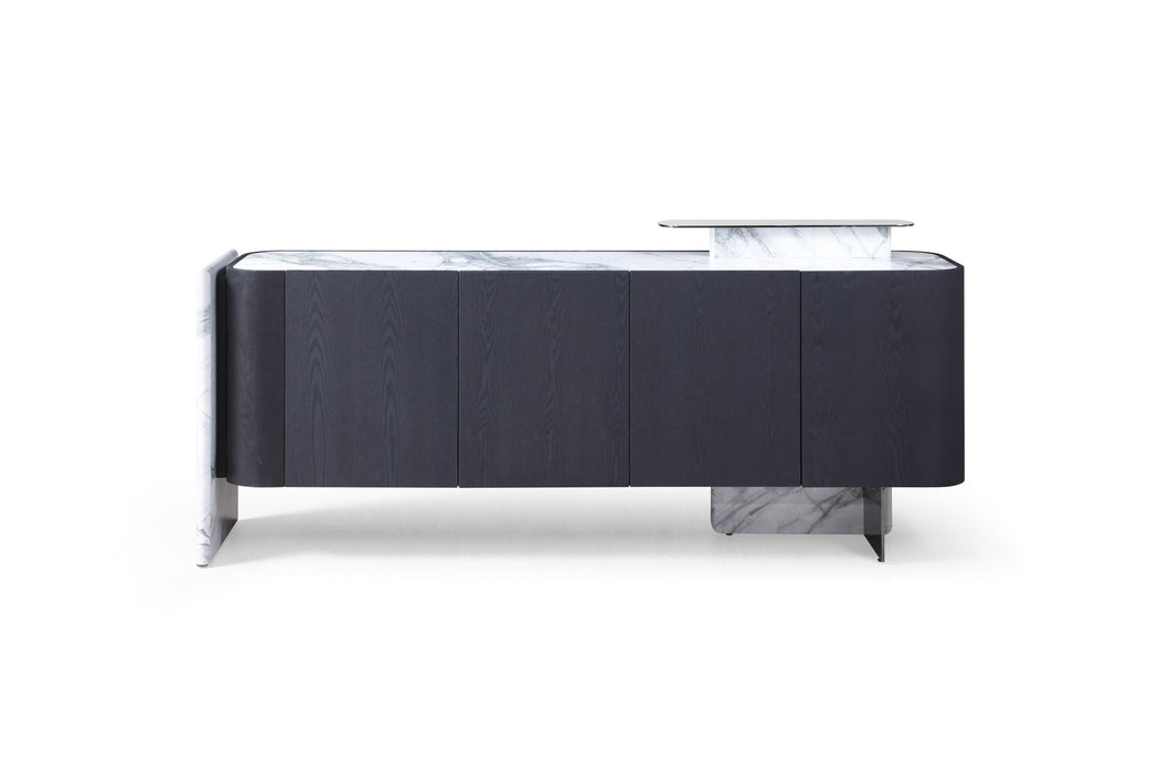 VIG Furniture - Modrest Broxburn Modern Black Oak Faux Marble Buffet - VGVCG2269-OAK - GreatFurnitureDeal