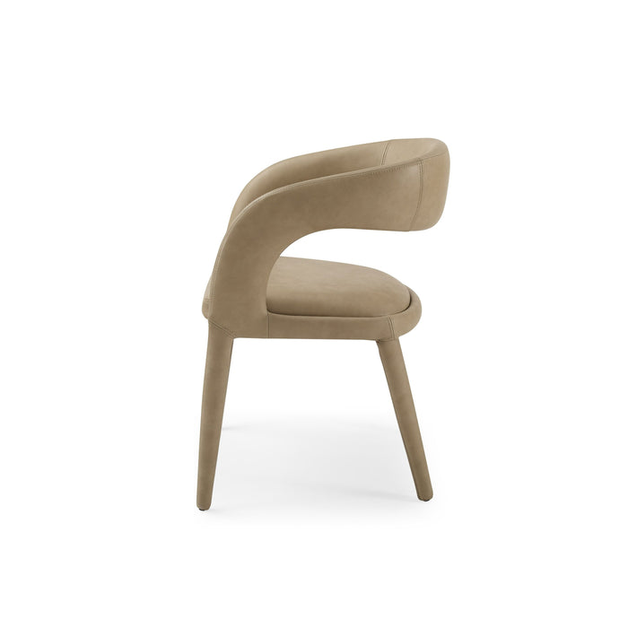 VIG Furniture - Modrest Faerron - Modern Tan Leatherette Dining Chair (Set of 2) - VGEUMC-7182CH-TAN - GreatFurnitureDeal