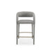 VIG Furniture - Modrest Faerron - Modern Grey Leatherette Counter Chair (Set of 2) - VGEUMC-7182BC-GRY - GreatFurnitureDeal