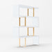 VIG Furniture - Modrest Maze - Modern White & Gold Bookcase - VGBB-MD105-WHTGLD - GreatFurnitureDeal
