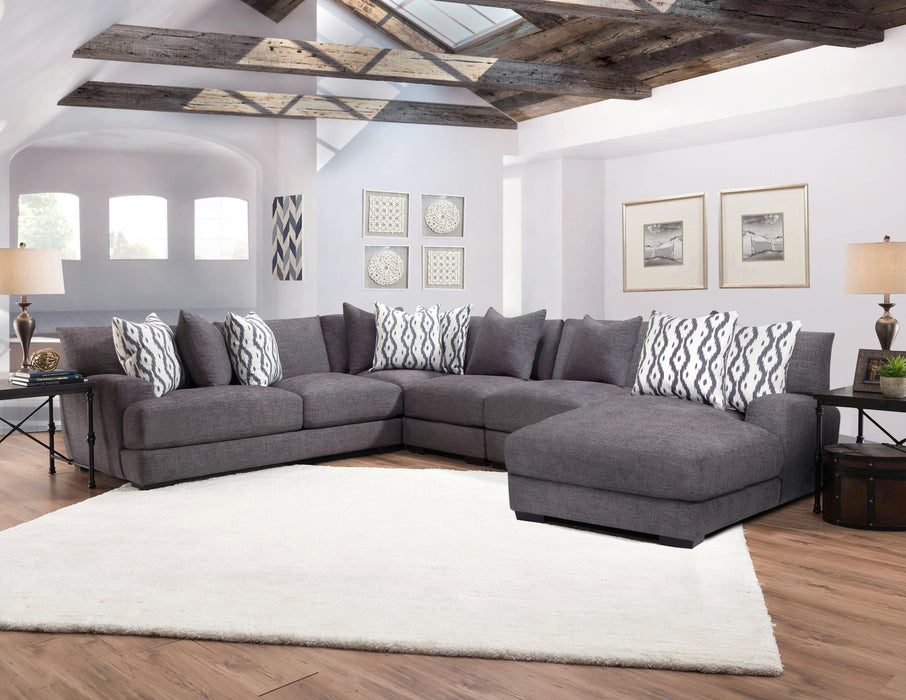 Franklin Furniture - 808 Journey 5 Piece Stationary Sectional Sofa - 808-59-04-03-03-60-GRAPHITE - GreatFurnitureDeal