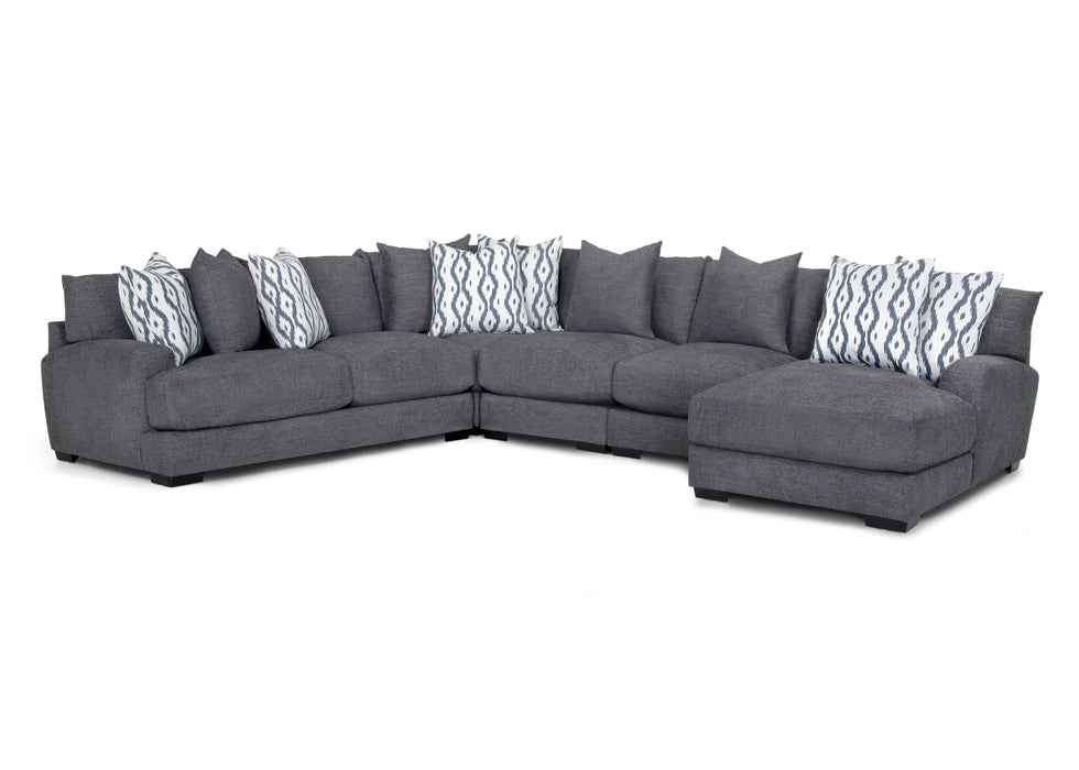 Franklin Furniture - 808 Journey 5 Piece Stationary Sectional Sofa - 808-59-04-03-03-60-GRAPHITE - GreatFurnitureDeal