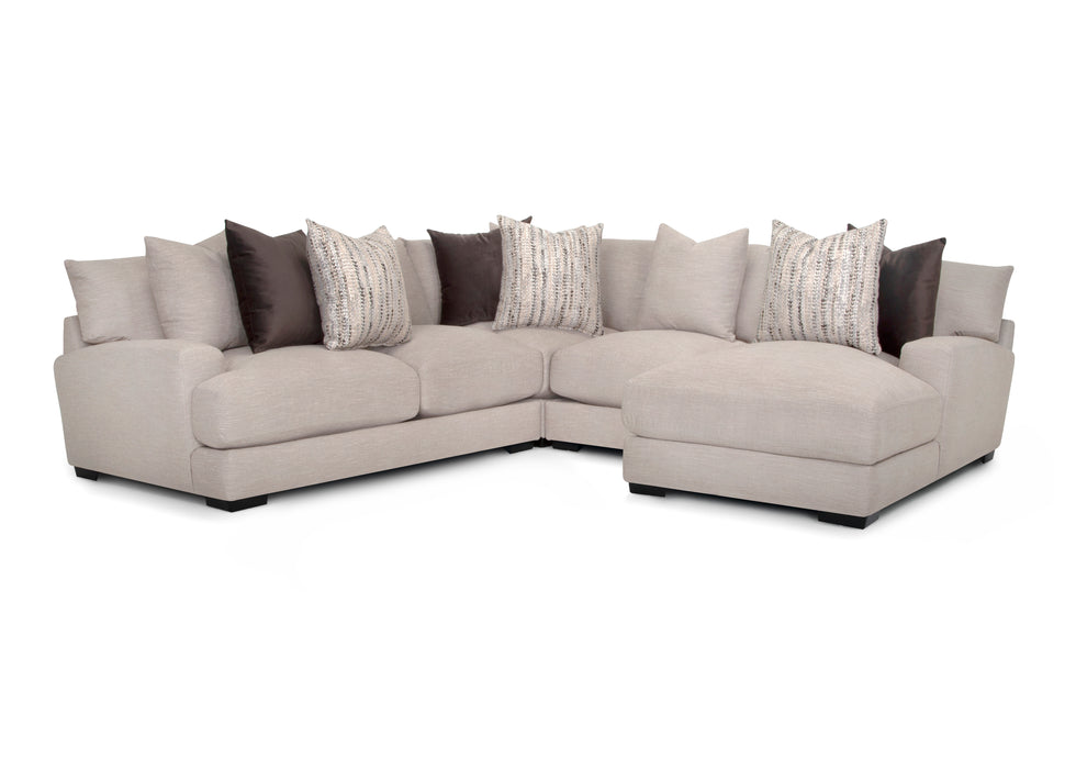 Franklin Furniture - Hannigan 4 Piece Sectional with Right Arm Chaise - 808-59-03-04-86CLEFT-DUSK (Copy) - GreatFurnitureDeal