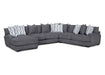 Franklin Furniture - 808 Journey 5 Piece Stationary Sectional Sofa - 808-85-04-03-03-60-GRAPHITE - GreatFurnitureDeal