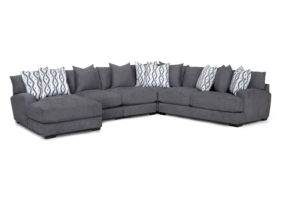 Franklin Furniture - 808 Journey 5 Piece Stationary Sectional Sofa - 808-85-04-03-03-60-GRAPHITE - GreatFurnitureDeal