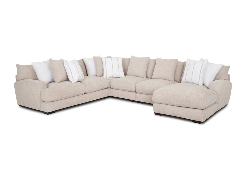 Franklin Furniture - Shay 5 Piece Sectional in Shay Porcelain - 80959-04-03-03-86-Porcelain