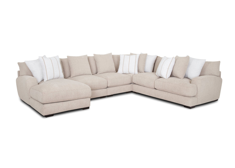 Franklin Furniture - Shay 5 Piece Sectional in Shay Porcelain - 80985-03-03-04-60-Porcelain