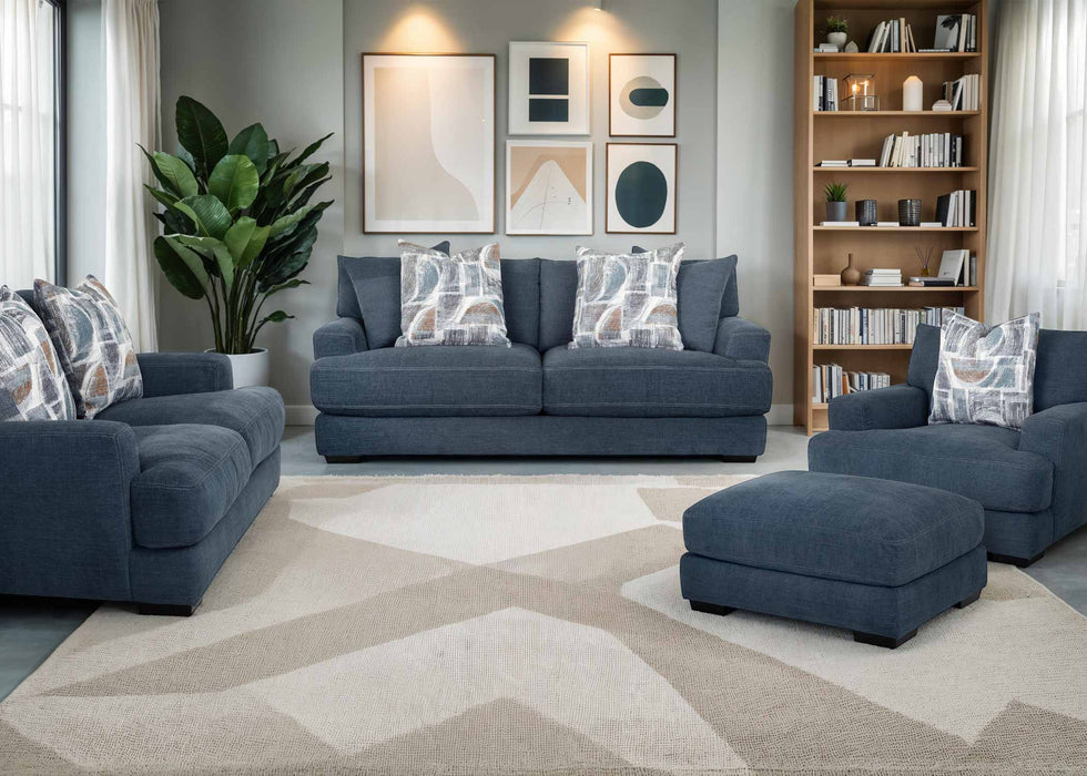 Franklin Furniture - 809 Camden 4 Piece Living Room Set in Genius Storm - 80940 - 80920 - 80988 - 80918STORM-4SET - GreatFurnitureDeal