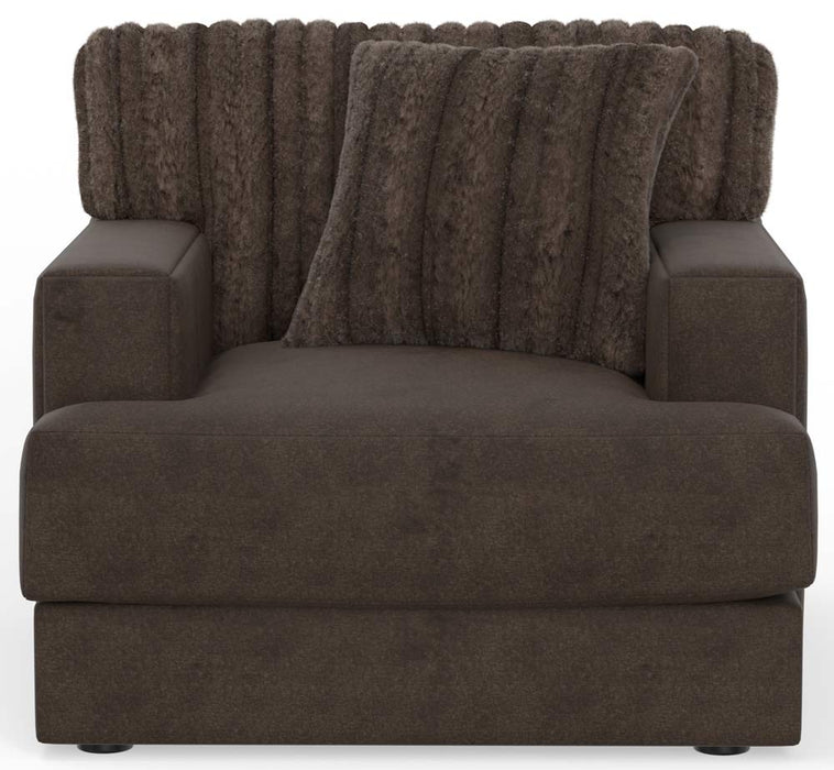 Jackson Furniture - Eagan Chair 1/2 with Ottoman in Chocolate - 2303-01-10-CHOCOLATE
