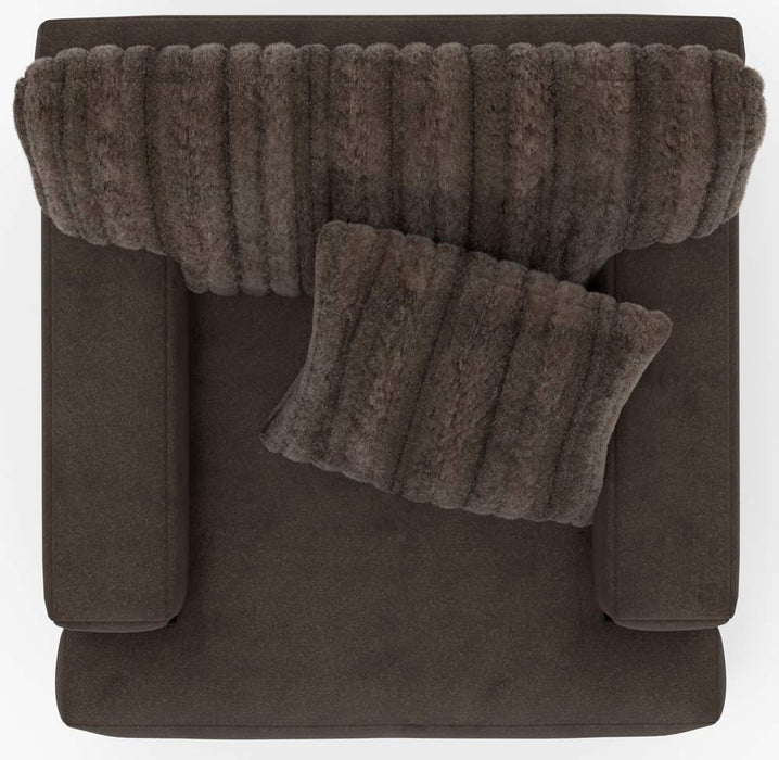 Jackson Furniture - Eagan Chair 1/2 with Ottoman in Chocolate - 2303-01-10-CHOCOLATE