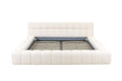 VIG Furniture - Divani Casa Tyree - Modern Tufted Off-White Fabric Eastern King Bed - VGOD-DY-22116-BED - GreatFurnitureDeal