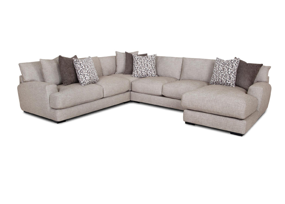 Franklin Furniture - 810 Sullivan 4 Piece Sectional Sofa in Mandy Otter - 81059-81004-81069-81086