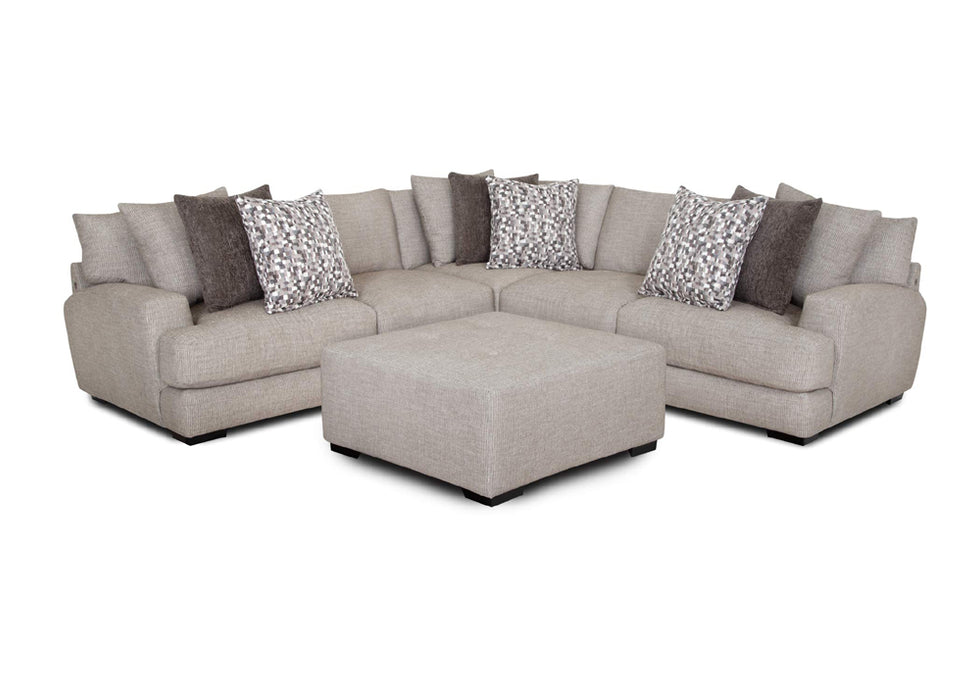 Franklin Furniture - 810 Sullivan 3 Piece Sectional Sofa with Ottoman in Mandy Otter - 81059-81004-81060-75018