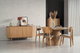 VIG Furniture - Modrest Miami - Modern Natural Oak Round Dining Table With Extension - VGME121255-DT-NAT - GreatFurnitureDeal