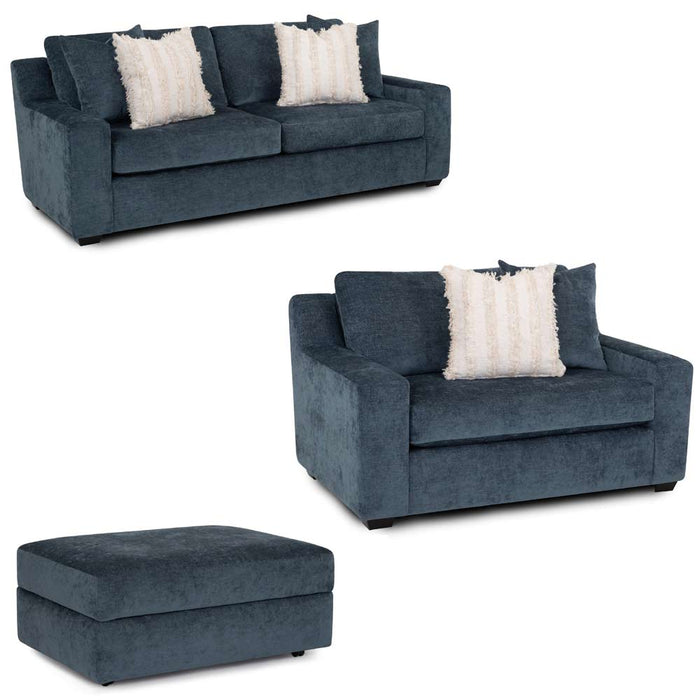 Franklin Furniture - 814 Indigo 3 Piece Sofa Set in Lagoon - 81440-LAGOON-3SET - GreatFurnitureDeal