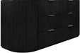 Meridian Furniture - Astrid Black Solid Wood And Oak Veneer Dresser - 818Black-D - GreatFurnitureDeal