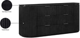 Meridian Furniture - Astrid Black Solid Wood And Oak Veneer Dresser - 818Black-D - GreatFurnitureDeal