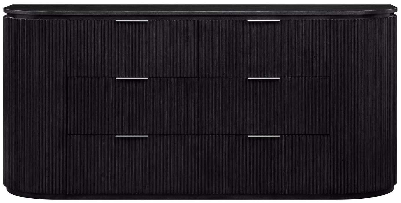 Meridian Furniture - Astrid Black Solid Wood And Oak Veneer Dresser - 818Black-D - GreatFurnitureDeal