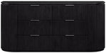 Meridian Furniture - Astrid Black Solid Wood And Oak Veneer Dresser - 818Black-D - GreatFurnitureDeal