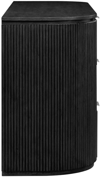 Meridian Furniture - Astrid Black Solid Wood And Oak Veneer Dresser - 818Black-D - GreatFurnitureDeal