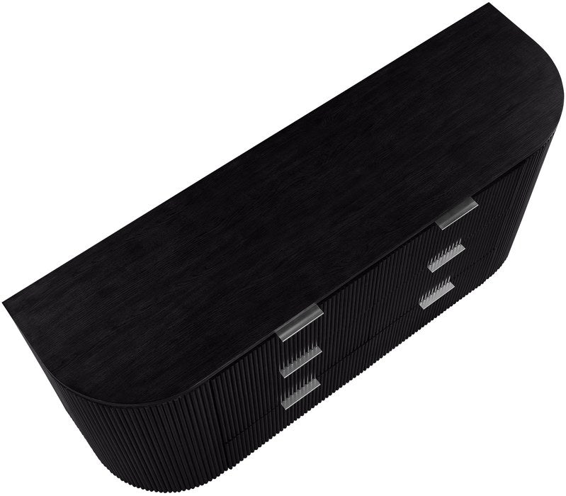 Meridian Furniture - Astrid Black Solid Wood And Oak Veneer Dresser - 818Black-D - GreatFurnitureDeal