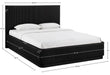 Meridian Furniture - Astrid Black Solid Wood And Oak Veneer King Bed (3 Boxes) - 818Black-K - GreatFurnitureDeal