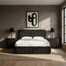 Meridian Furniture - Astrid Black Solid Wood And Oak Veneer King Bed (3 Boxes) - 818Black-K - GreatFurnitureDeal
