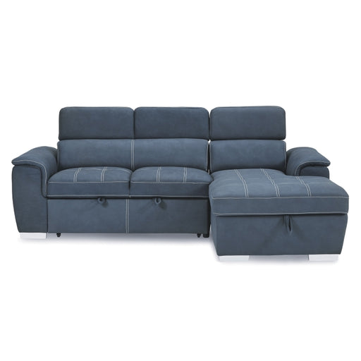 Homelegance - Ferriday 2 Piece Sectional with Adjustable Headrests in Blue - 8228BU - GreatFurnitureDeal
