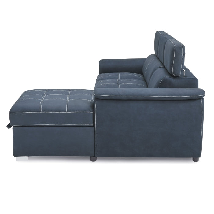 Homelegance - Ferriday 2 Piece Sectional with Adjustable Headrests in Blue - 8228BU - GreatFurnitureDeal