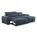 Homelegance - Ferriday 2 Piece Sectional with Adjustable Headrests in Blue - 8228BU - GreatFurnitureDeal