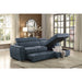 Homelegance - Ferriday 2 Piece Sectional with Adjustable Headrests in Blue - 8228BU - GreatFurnitureDeal