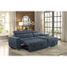 Homelegance - Ferriday 2 Piece Sectional with Adjustable Headrests in Blue - 8228BU - GreatFurnitureDeal
