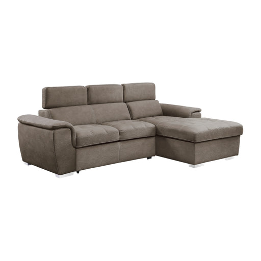 Homelegance - Ferriday 2 Piece Sectional with Adjustable Headrests in Taupe - 8228TP - GreatFurnitureDeal