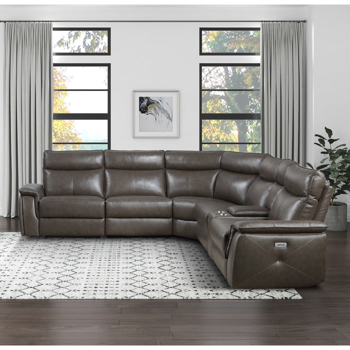 Homelegance - Maroni 6 Piece Modular Sectional in Dark Brown - 8259RFDB*6SCPWH - GreatFurnitureDeal