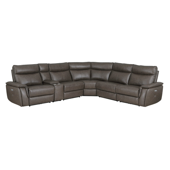 Homelegance - Maroni 6 Piece Modular Sectional in Dark Brown - 8259RFDB*6SCPWH - GreatFurnitureDeal