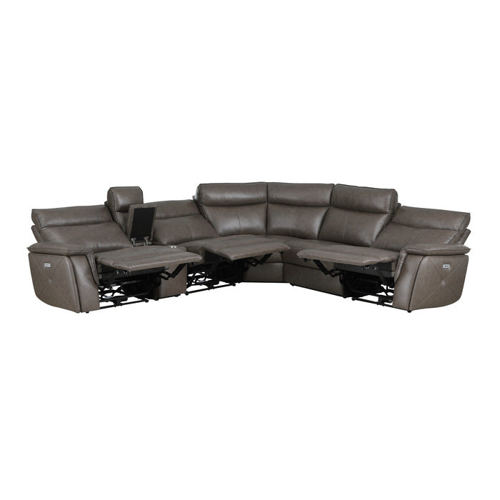 Homelegance - Maroni 6 Piece Modular Sectional in Dark Brown - 8259RFDB*6SCPWH - GreatFurnitureDeal