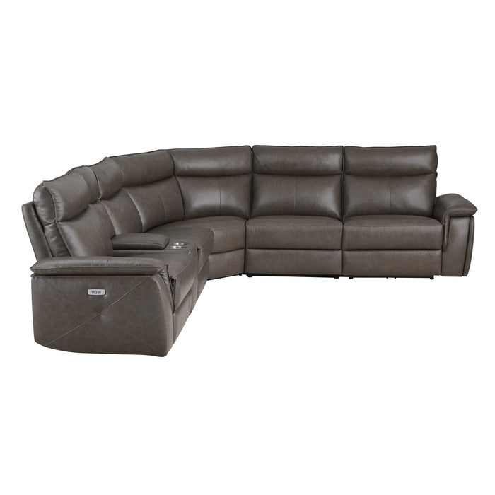 Homelegance - Maroni 6 Piece Modular Sectional in Dark Brown - 8259RFDB*6SCPWH - GreatFurnitureDeal