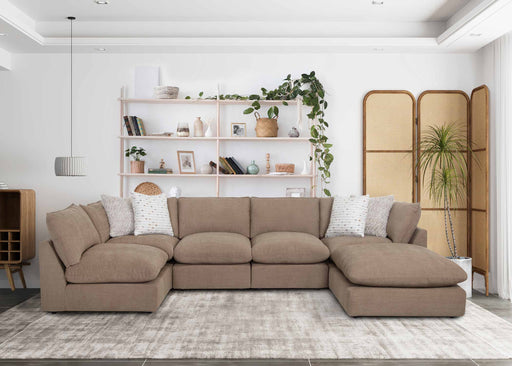Franklin Furniture - 825 Desert 6 Piece Sectional in Genius Khaki - 82503-01-03-03-01-18-KHAKI - GreatFurnitureDeal