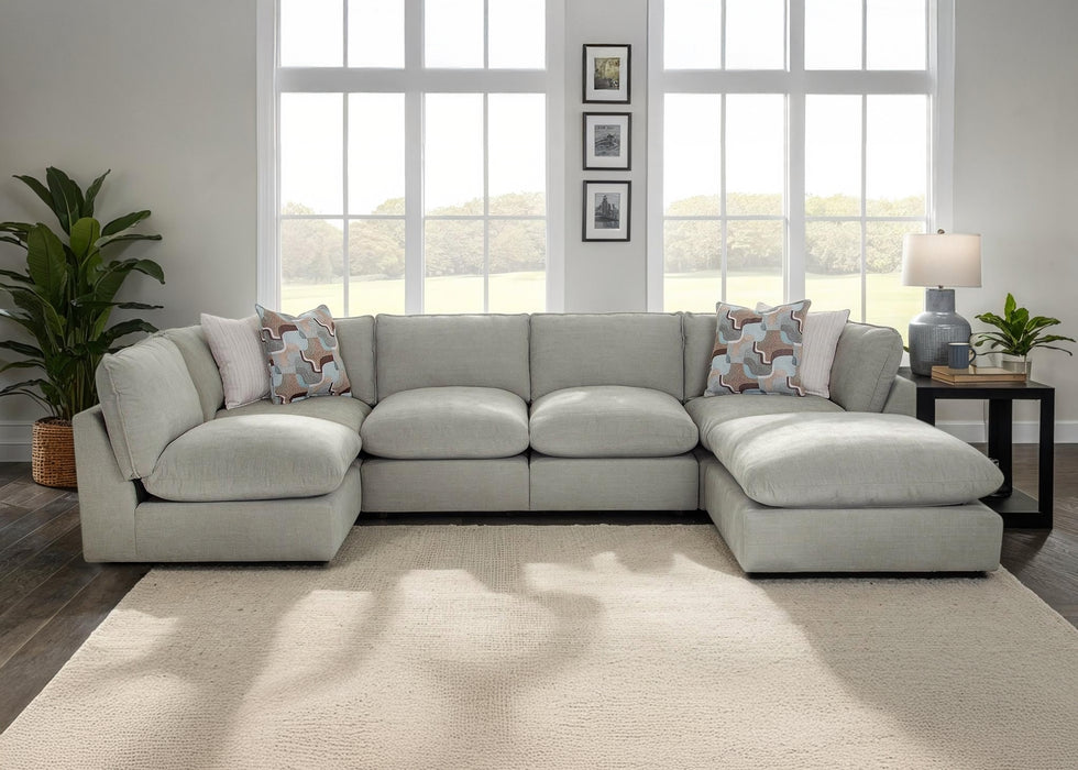 Franklin Furniture - 825 Sage 6 Piece Sectional in Genius Sage - 82503-01-03-03-01-18-SAGE - GreatFurnitureDeal