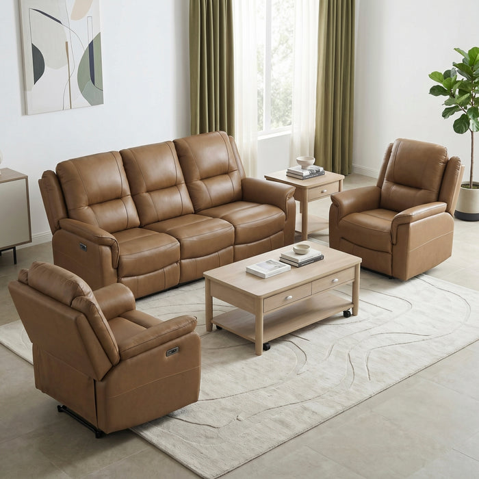 Homelegance - Haven Power Reclining Chair in Brown - 8301BRW-1PW - GreatFurnitureDeal