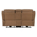 Homelegance - Haven Power Double Reclining Console Loveseat in Brown - 8301BRW-2PW - GreatFurnitureDeal