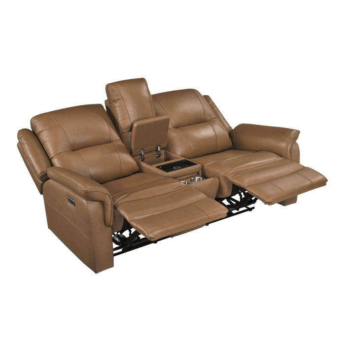 Homelegance - Haven 3 Piece Power Double Reclining Living Room Set in Brown - 8301BRW*3PW - GreatFurnitureDeal